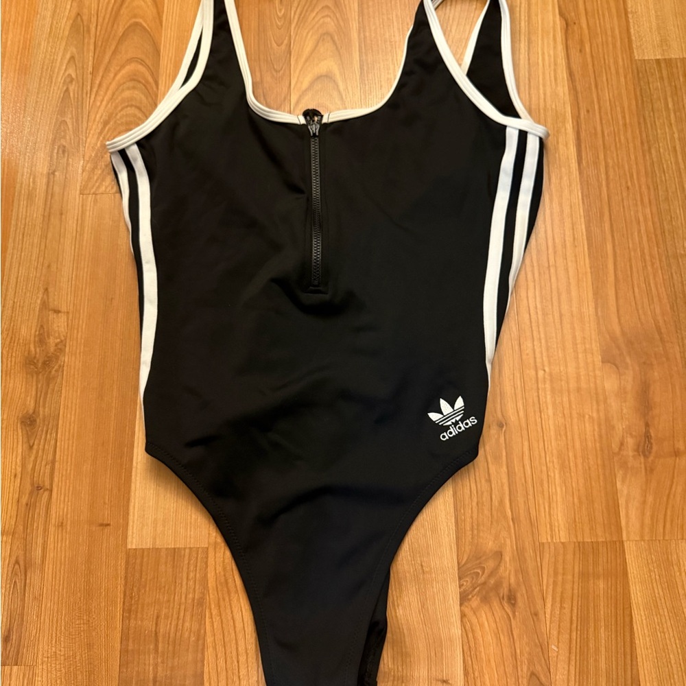 Adidas Black Swimsuit with White Details